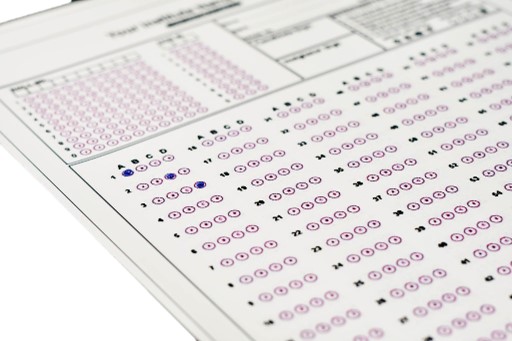 Objective test answer sheet
